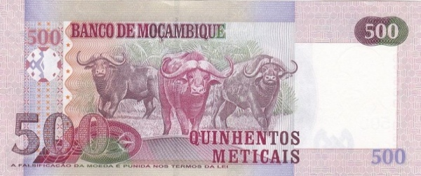 P153b Mozambique - 500 Meticais (2017)